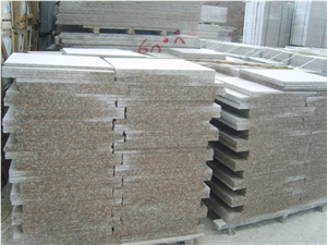Cheapest China G687 Peach Red Granite Tiles Slab Panel Wall Cladding,Garden Floor Covering Pattern,Exterior Walling Tile