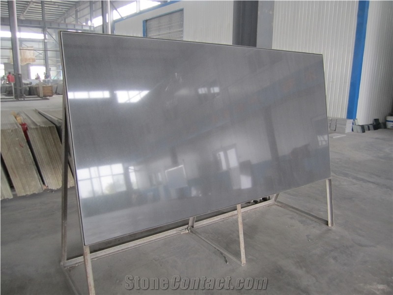 China Grey Quartzite Big Slab, Light Black Quartzite Slabs Tiles Wall Cladding,Garden Floor Covering Pattern,Interior Walling Tile