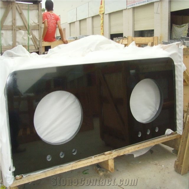 China Mongolian Black Basalt High Polished Hotel Bath Tops,Vanity Top,China Nero Basalto Andesite Stone Bathroom Countertops