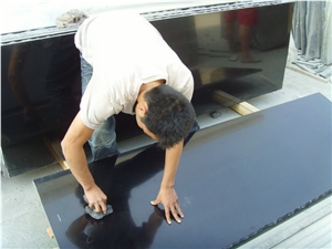 China Mongolian Black Basalt High Polished Hotel Bath Tops,Vanity Top,China Nero Basalto Andesite Stone Bathroom Countertops