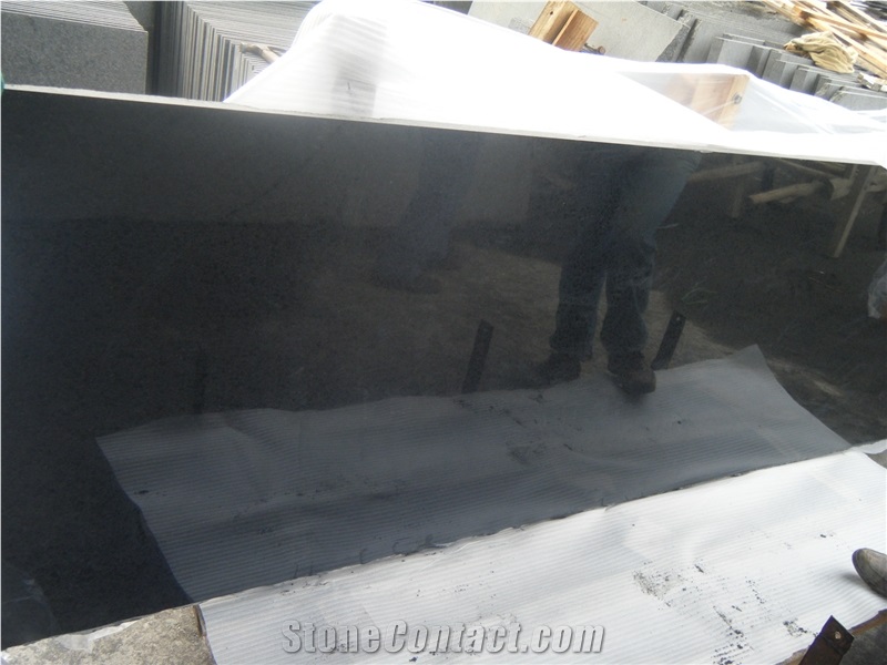 G684 Fuding Black Fujian Blackg 684,G 139,G 3518,Padang Black,Absolute Black,Basalt Black Polished Absolute Lava Stone for Airport Floor Covering