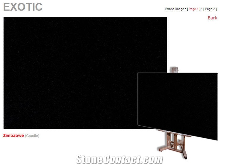 Zimbabwe Absolute Black Granite Slabs, Zimbabwe Black Granite