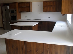 Pure Acrylic Solid Surface Pure White, White Marble Kitchen Countertops