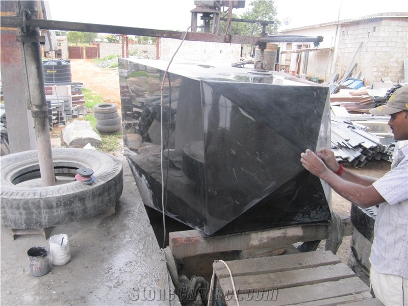 Memorial Stone, Absolute Black Granite, Memorial Monument