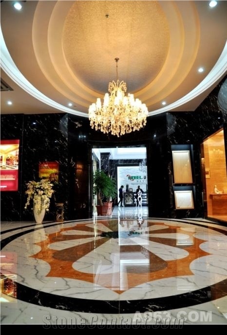 China Nero Crystal Marble Walling Slabs & Tiles, China Black Marble