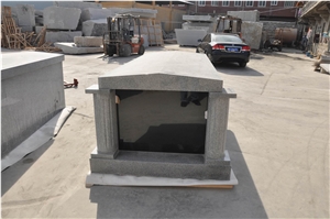 Factory Direct Grey Granite Mausoleum for Sale, G603,G633 Grey Granite Mausoleum & Columbarium