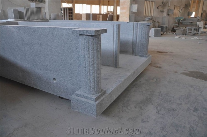 Factory Direct Grey Granite Mausoleum for Sale, G603,G633 Grey Granite Mausoleum & Columbarium