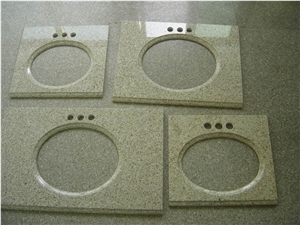 G682 Vanity Top for Bathroom, Yellow Granite Bath Tops