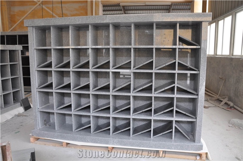 Grey Granite Columbarium with Shanxi Black Door