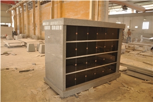 Grey Granite Columbarium with Shanxi Black Door