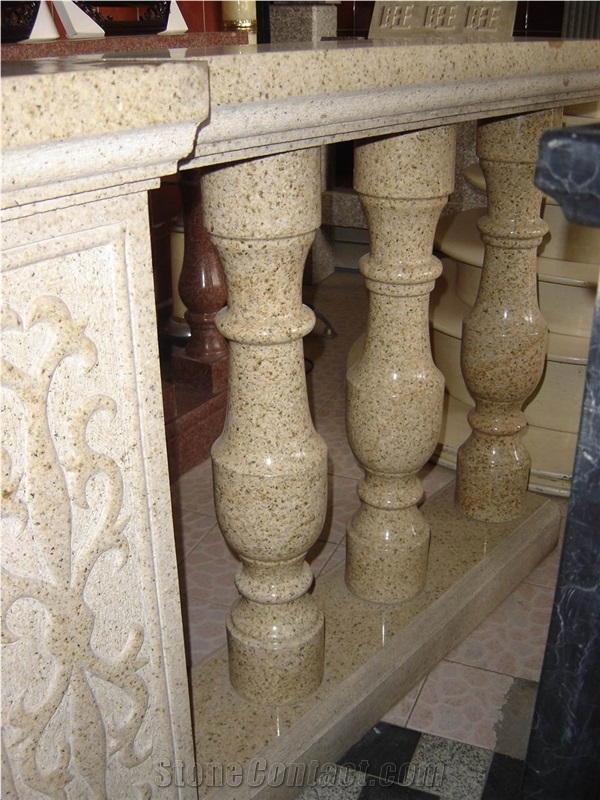 Harvest Golden Granite Balustrade and Handrail, G682 Yellow Granite Handrail