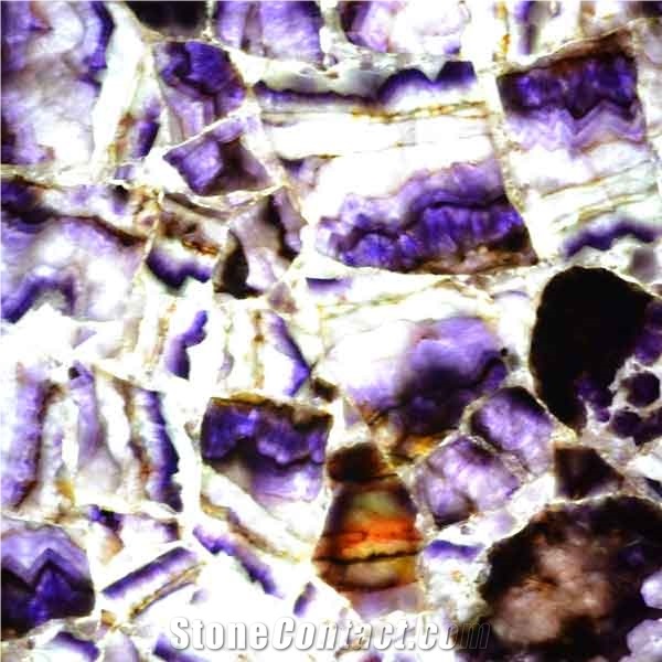 Amethyst Gem Stone Slab