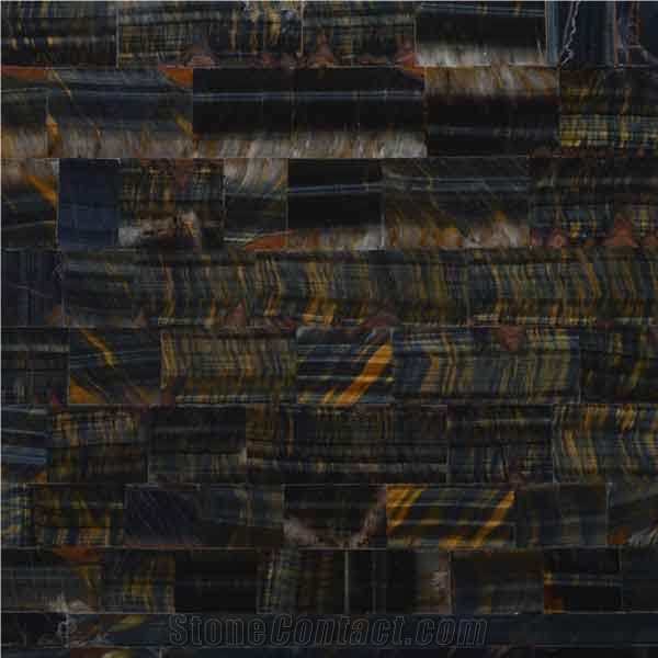 Blue Tiger Eye Gem Stone Slab