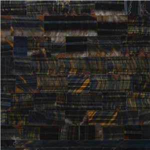 Blue Tiger Eye Gem Stone Slab