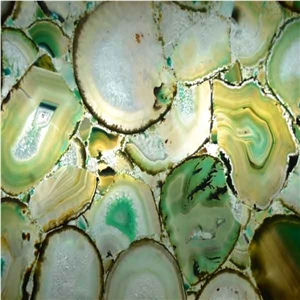 Green Agate Gem Slab