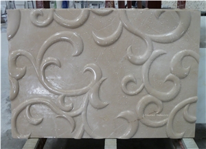 Natural 3d Interior Marble Cladding Tile, Beige Marble Building & Walling Natural 3d Interior Marble Cladding Tile, Beige Marble Building & Walling