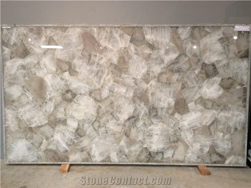 Crystal Quartz Gemstone Slab & Tiles