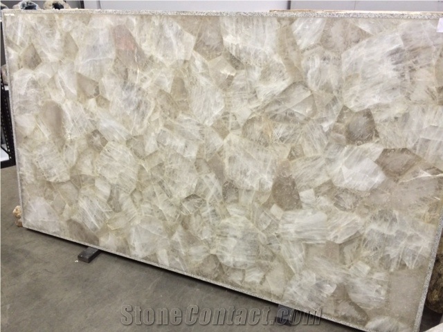 Crystal Quartz Gemstone Slab & Tiles