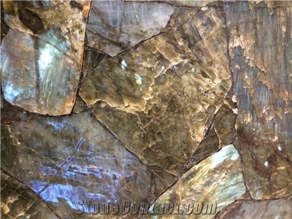 Labradorite Electric Midnight Gemstone Slab & Tiles