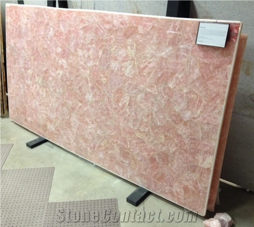 Rose Quartz Gemstone Slab & Tiles