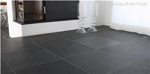Black Wave Phyllite Slabs, Tiles