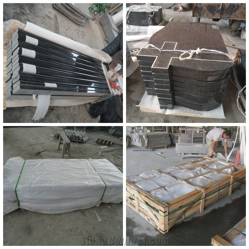 Beida Green Polished Tombstone Tree Monuments