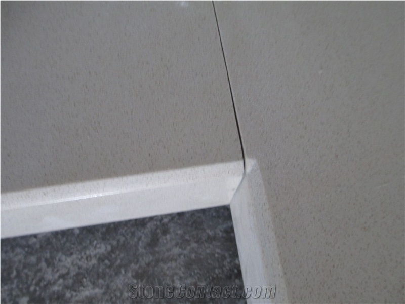 Sparkle White Quartz Polished Countertop, White Quartz Countertops