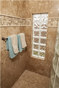Noce Travertine Bathroom Design