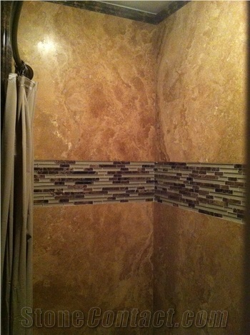 Noce Travertine Bathroom Design
