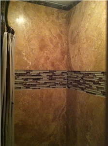 Noce Travertine Bathroom Design