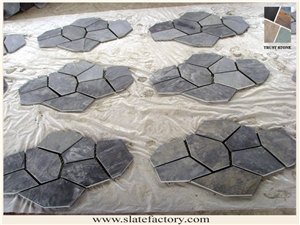 Slate Flagstone, Random Crazy Flagstone, Slate Crazy Paving, Black Slate Flagstone Paver