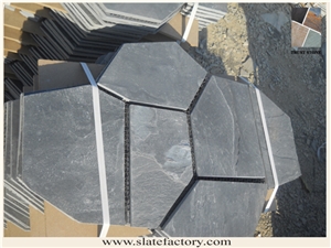 Slate Flagstone, Random Crazy Flagstone, Slate Crazy Paving, Black Slate Flagstone Paver