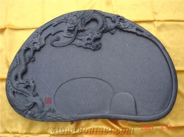 China Granite Tea Tray, Natural Black Granite Furniture
