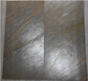 Forest Fire Slate Stone Veneer Sheets, Brown India Slate