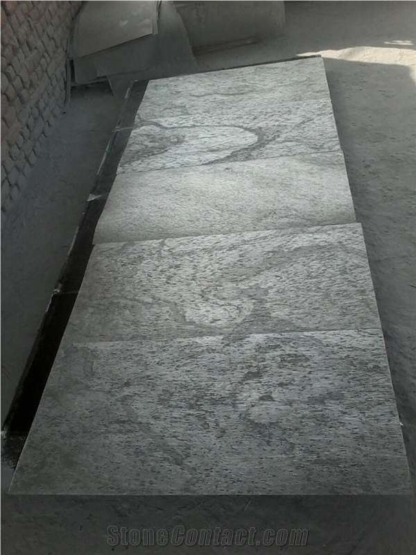 Silver Shine Slate Stone Veneer, Argento Flexible Slate Veneer, Grey Slate