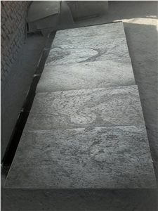Silver Shine Slate Stone Veneer, Argento Flexible Slate Veneer, Grey Slate