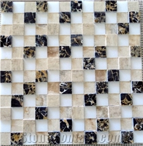 Dominican White Coral Stone Mosaics Tiles, Coral Stone Mosaic Wall Tiles