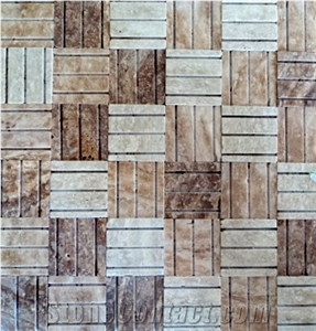Dominican White Coral Stone Mosaics Tiles, Coral Stone Mosaic Wall Tiles