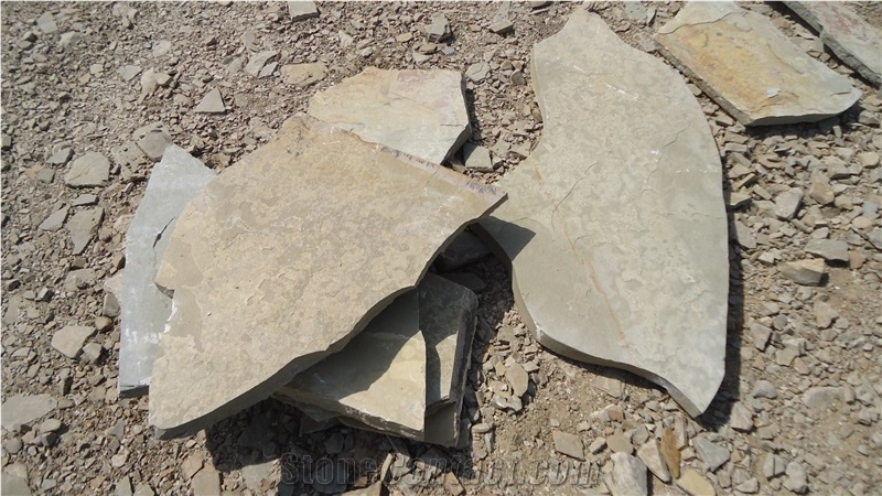 Landscape Limestone Brown, Flagstone Landscape Slabs, , Flage Stoen Hunny, Multi Cream Brown Limestone Flagstone