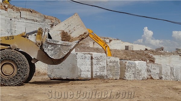 Silver Travertine Block, Iran Grey Travertine
