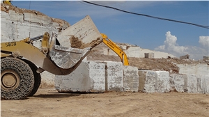 Silver Travertine Block, Iran Grey Travertine