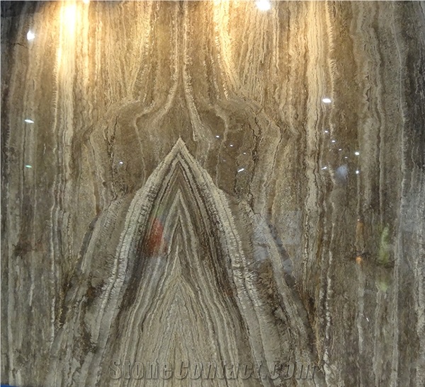Silver Travertine Block, Iran Grey Travertine