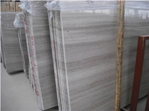 White Wood Vein Marble,White Wooden Grain Marble, China Wooden Vein Marble Slab