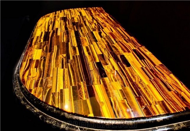 Golden Tiger Eye, Translucent Semi-Precious Stone Slabs & Tiles