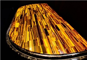 Golden Tiger Eye, Translucent Semi-Precious Stone Slabs & Tiles