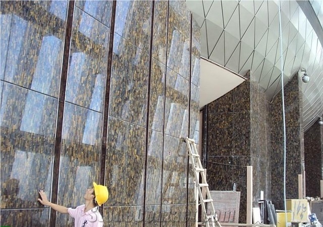 Golden Tiger Eye, Translucent Semi-Precious Stone Slabs & Tiles