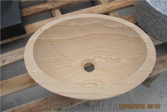 Sandstone Under Counter Basin, Countertop Basin.