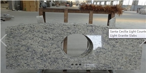 Santa Cecilia Countertops, Santa Cecilia Yellow Granite Vanity Tops, Bathroom Top, Yellow Granite Countertop, Bath Top