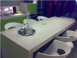 White Quartz Stone Table Top