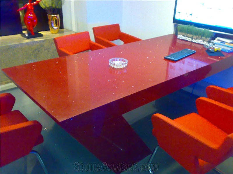 White Quartz Stone Table Top